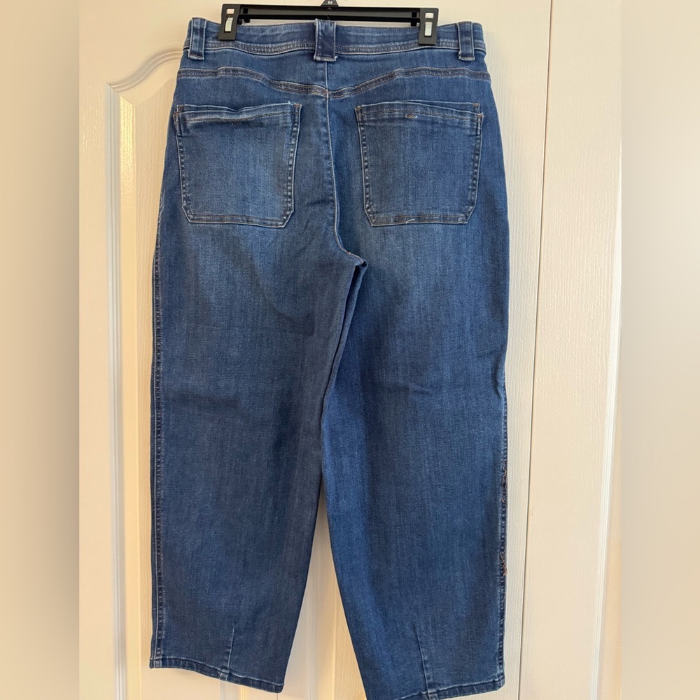 Women’s Democracy Barrel Leg Jeans in Deep Blue Size 12 - Picture 2 of 4